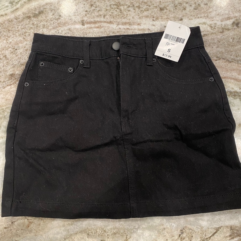 Black Denim skirt